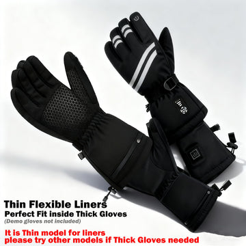 VanSmaGo heated gloves waterproof shell protect hands in wet winter conditions.