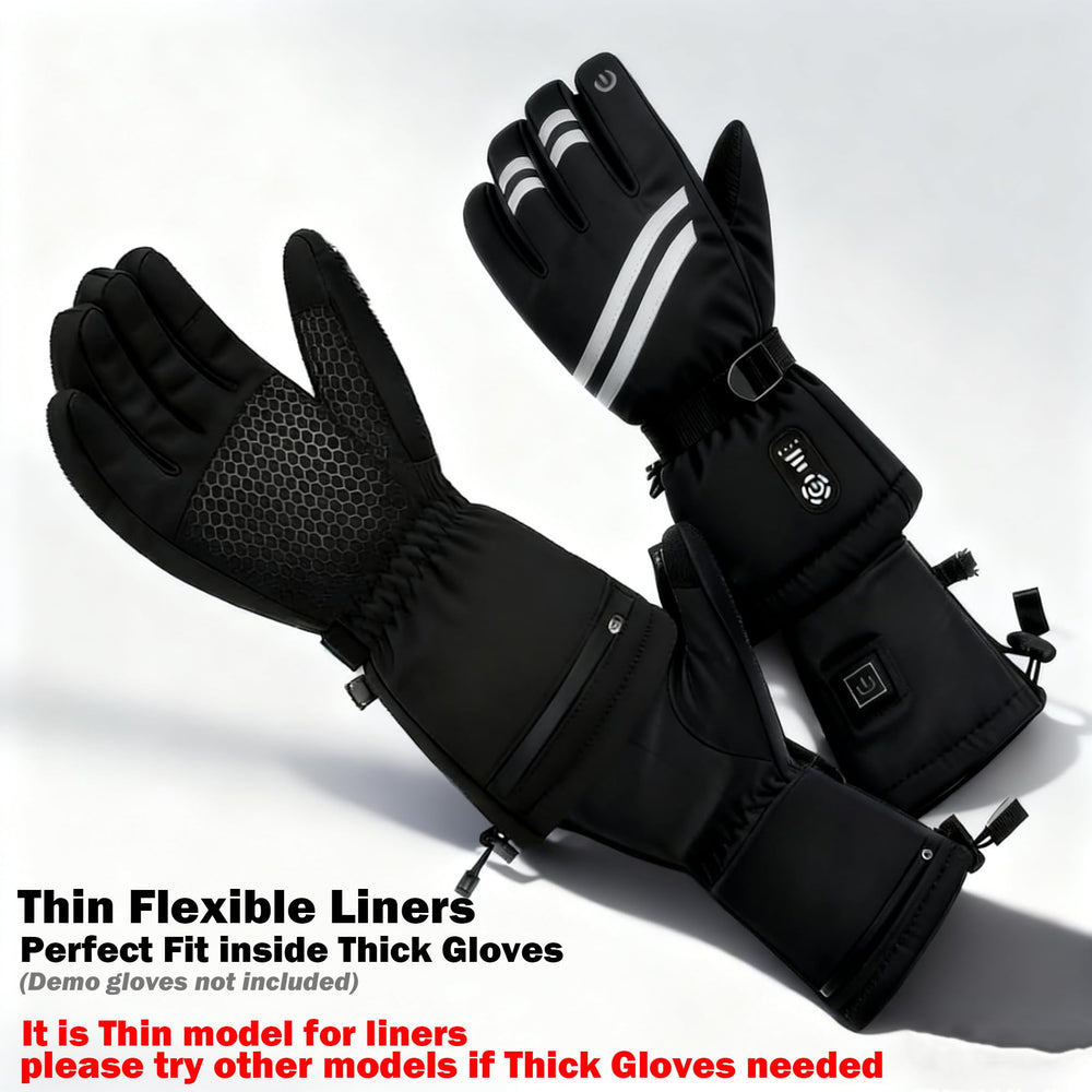VanSmaGo heated gloves waterproof shell protect hands in wet winter conditions.