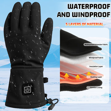 VanSmaGo heated glove liners touchscreen-capable fingertips for smartphone use outdoors.