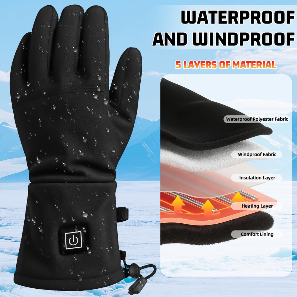 VanSmaGo heated glove liners touchscreen-capable fingertips for smartphone use outdoors.