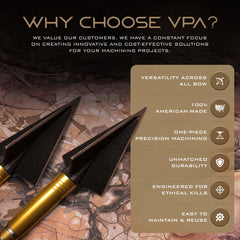 Vantage Point Archery VPA 1045 carbon steel body delivers lasting strength and edge retention