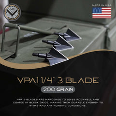 Vantage Point Archery VPA 200 grain 3-blade broadhead ready for precise cuts