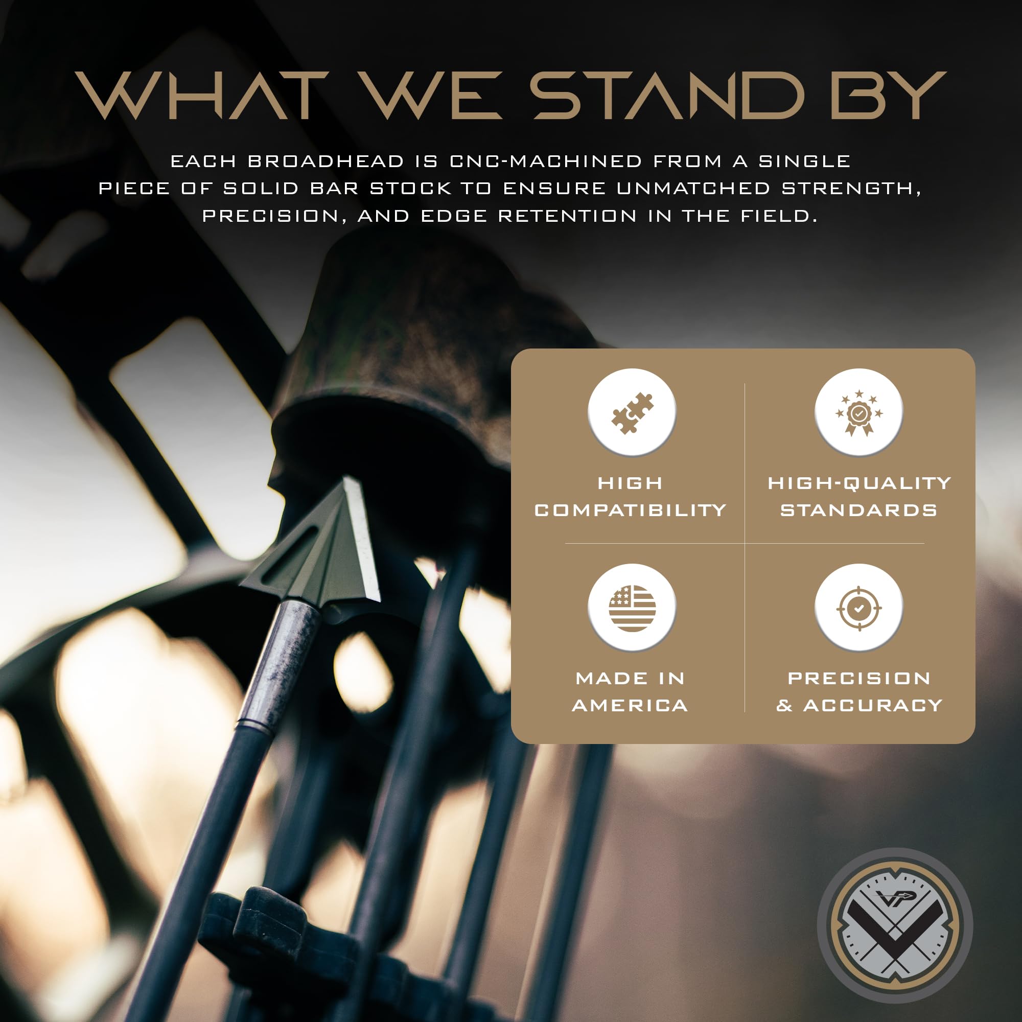 Vantage Point Archery VPA broadhead made in USA packaging reinforces domestic production quality