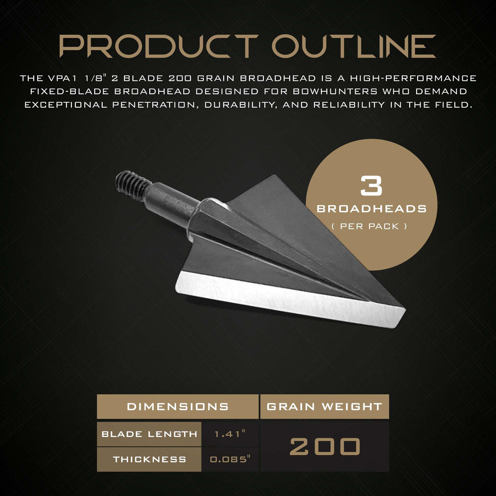 Vantage Point Archery VPA broadhead threaded-arrow-fit demonstrates standard arrow compatibility