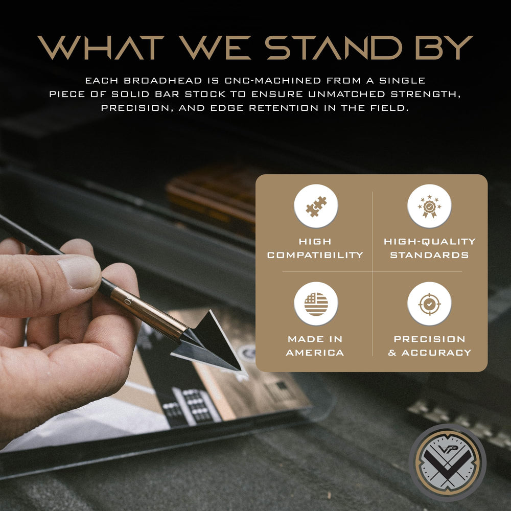 Vantage Point Archery VPA broadhead made in the USA craftsmanship