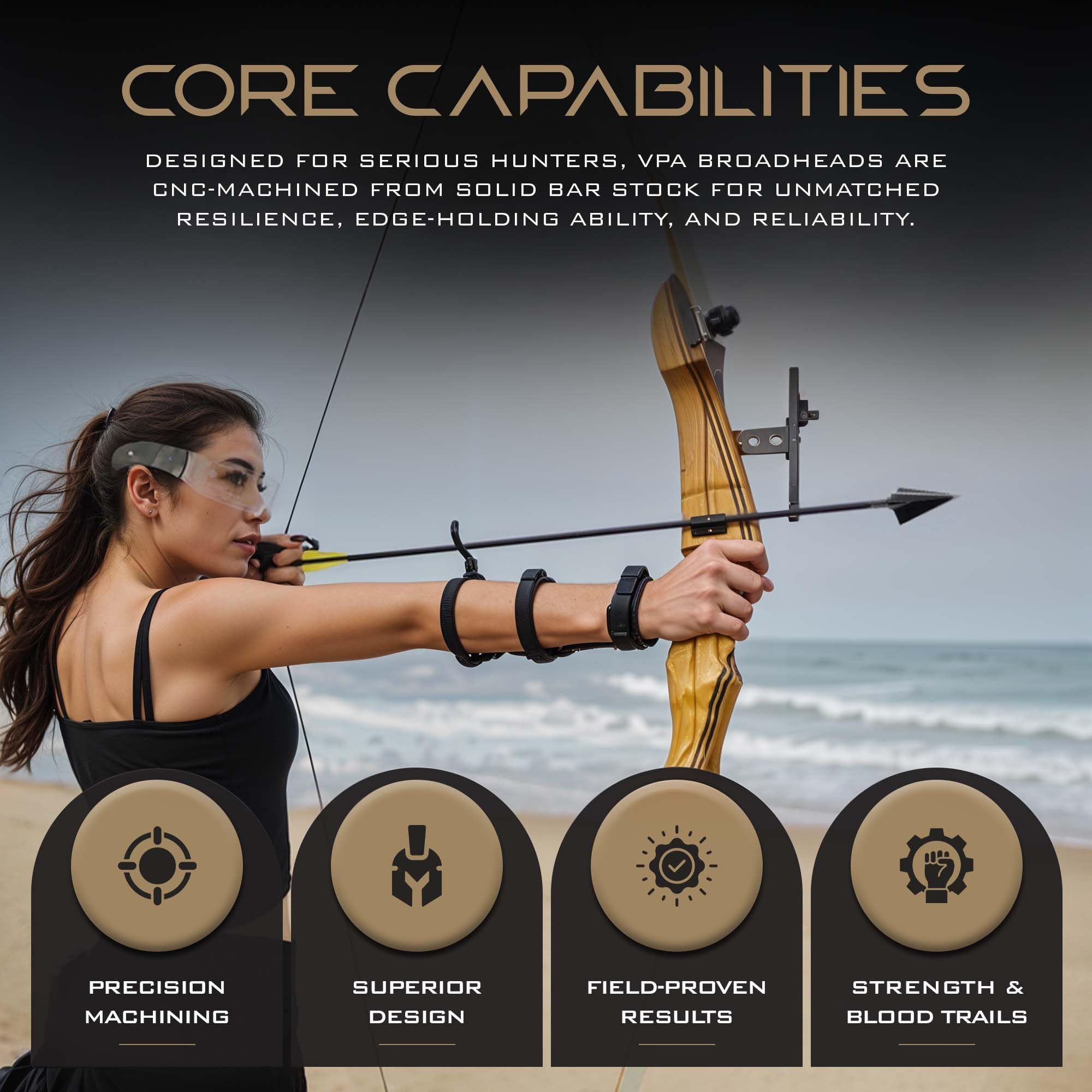 Vantage Point Archery VPA screw-in broadhead showing universal compatibility