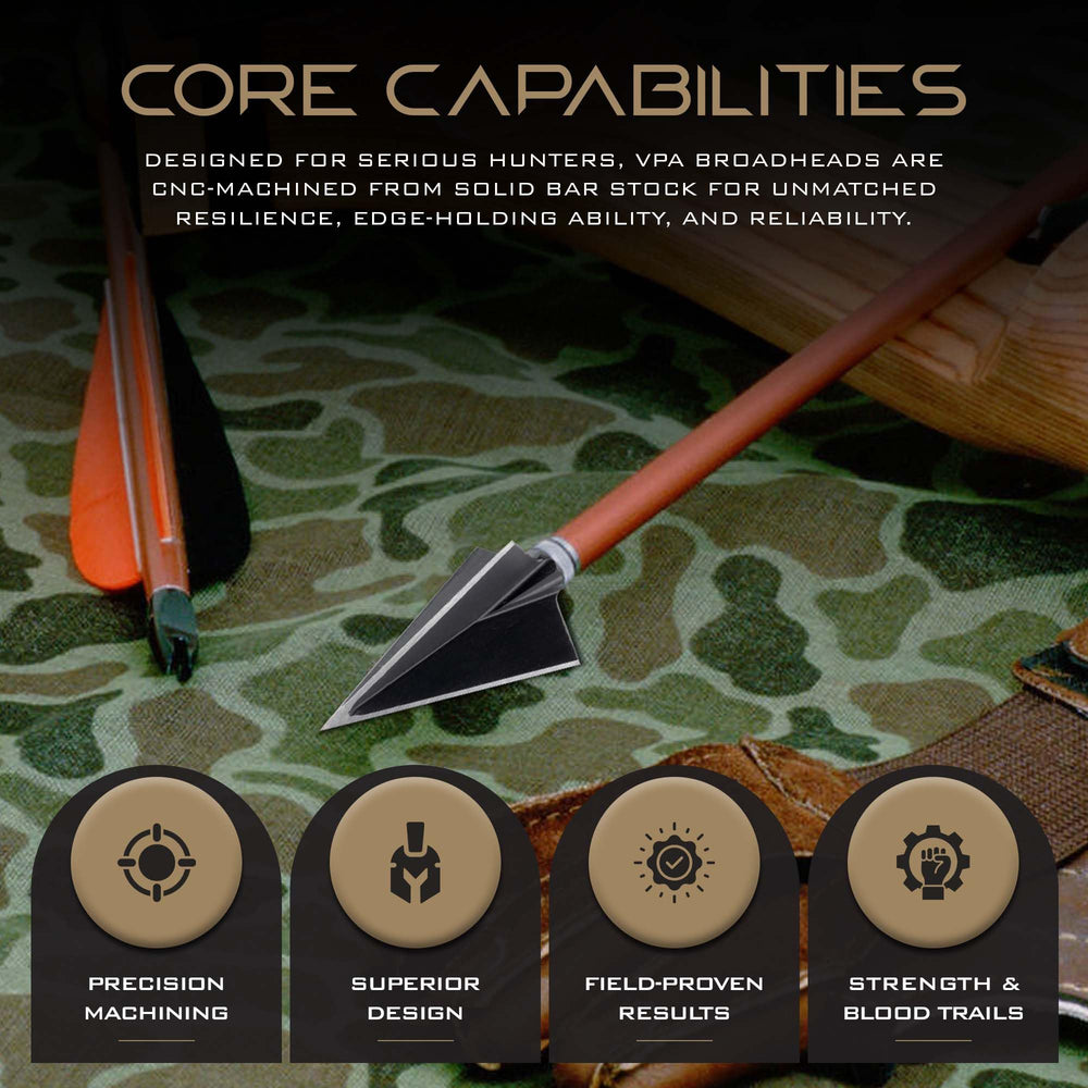 Vantage Point Archery VPA broadhead made in USA for trusted durability and consistent performance