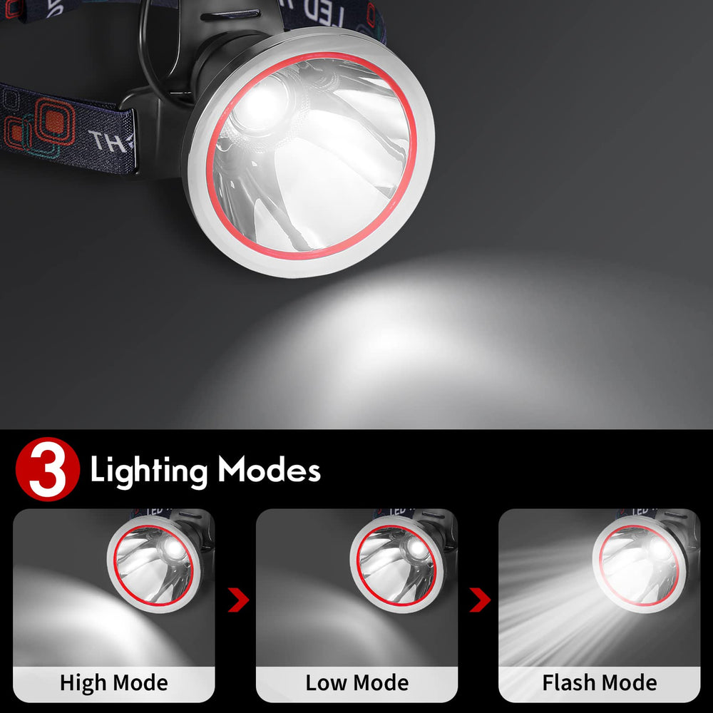 Vanvale headlamp beam reaches 3280 ft for enhanced night visibility.