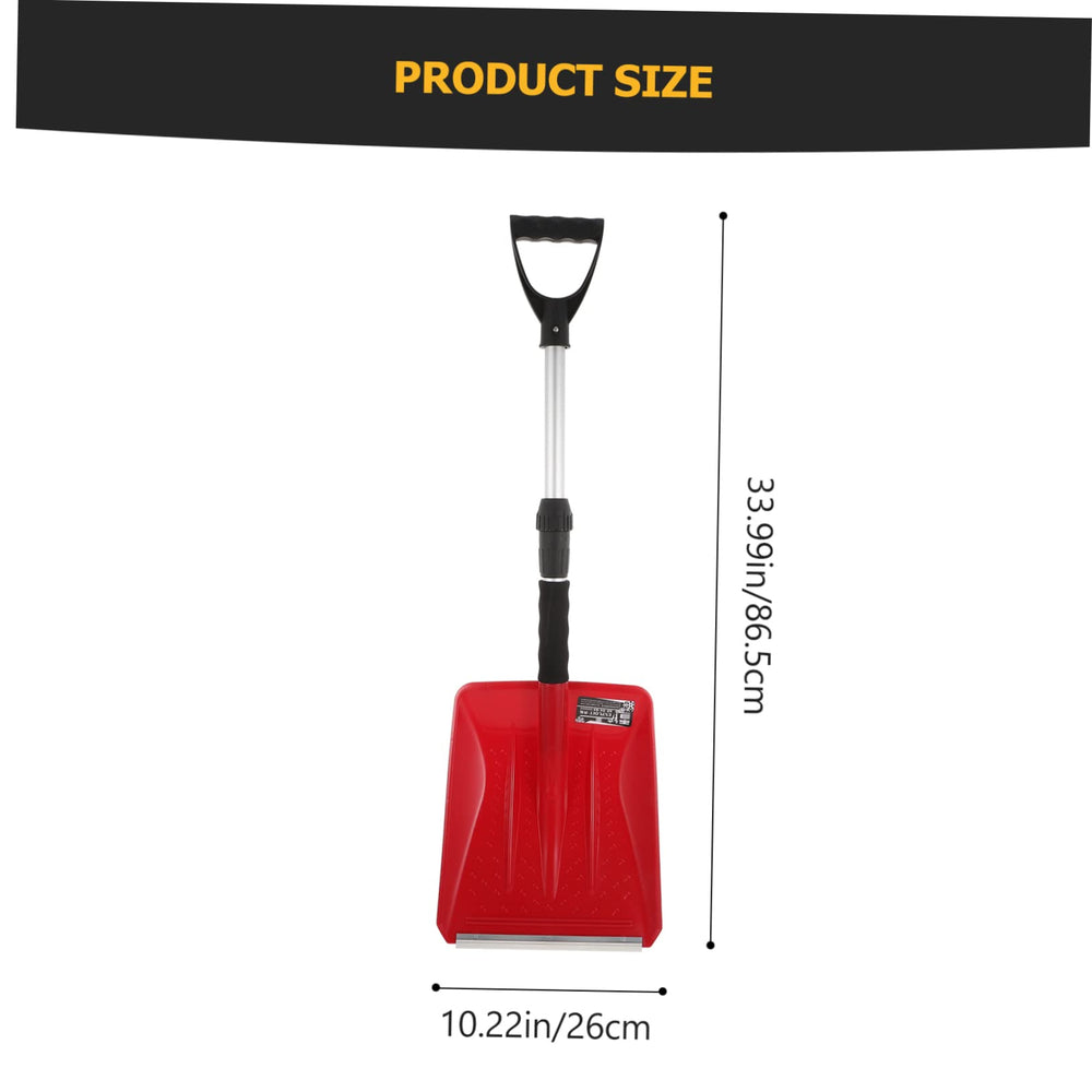 VANZACK aluminum-handle snow shovel emphasizes durability and rust resistance.