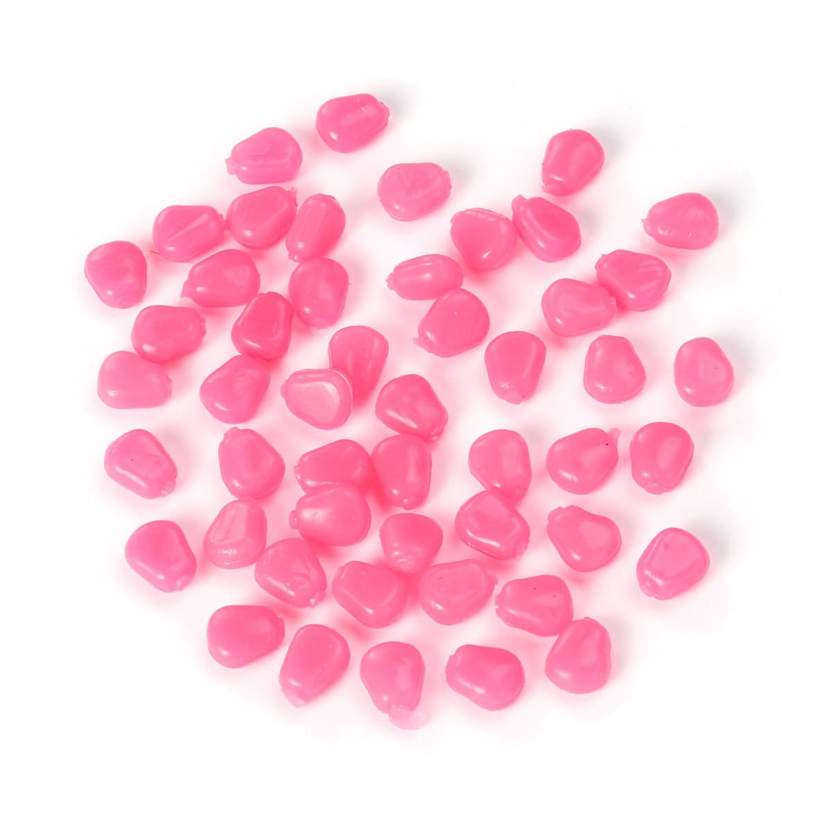 VANZACK corn-grain bait pink close-up, lifelike silicone lure for freshwater fishing.