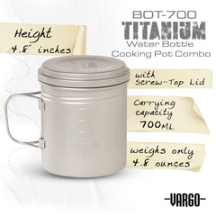 Vargo BOT 700 foldable handles in use, emphasizing lightweight travel.