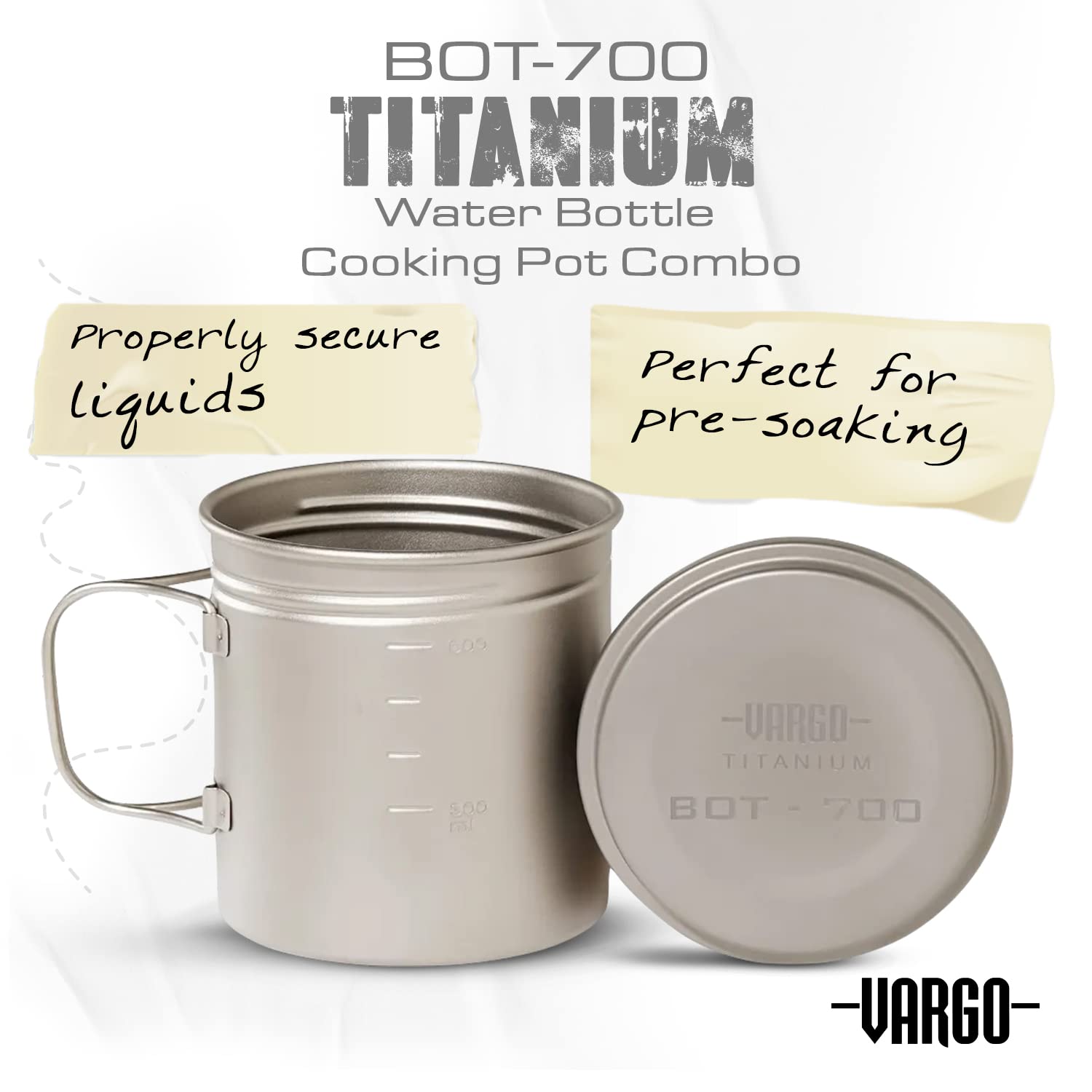 Vargo BOT 700 with measurements marked, aiding measured cooking.