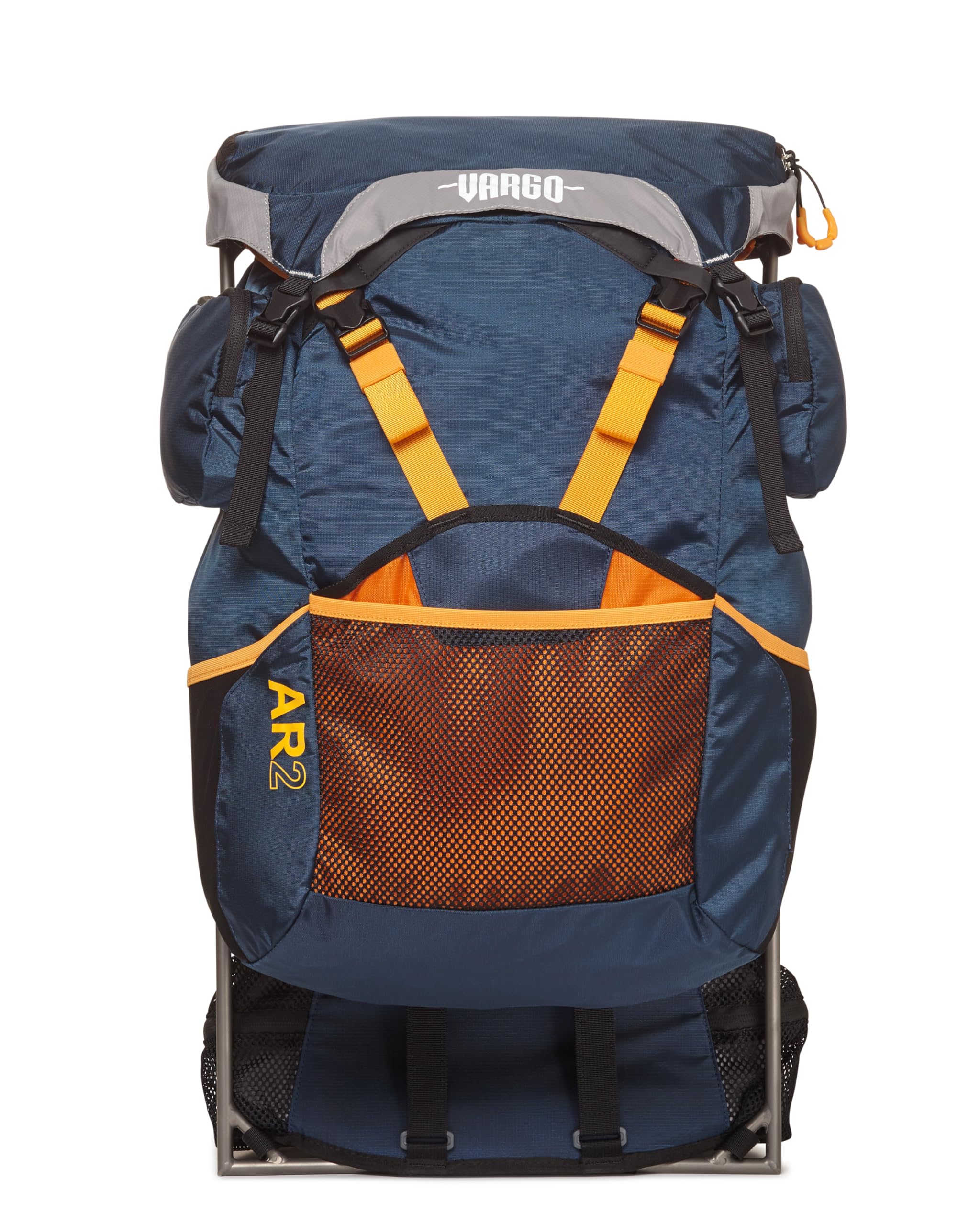 Vargo ExoTi AR2 backpack with external titanium frame for stable, comfortable load transfer.