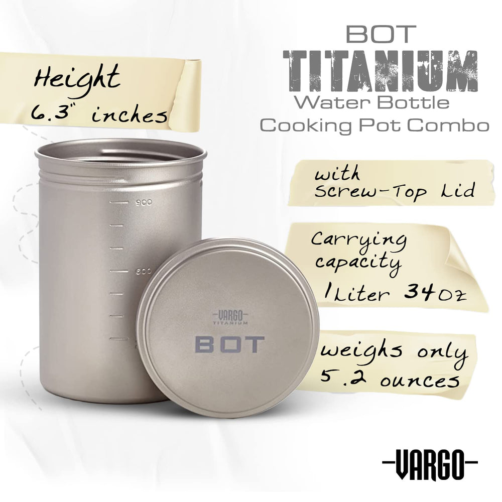 Vargo BOT screw-top lid flipped to reveal cooking lid functionality