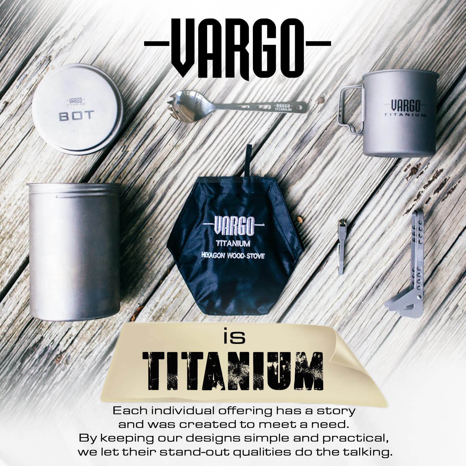 Vargo BOT fits standard backpacking bottle pockets for easy transport