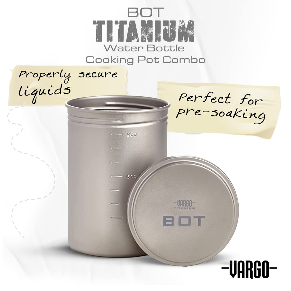 Vargo Titanium BOT ultralight at 147 g supports minimalist packs