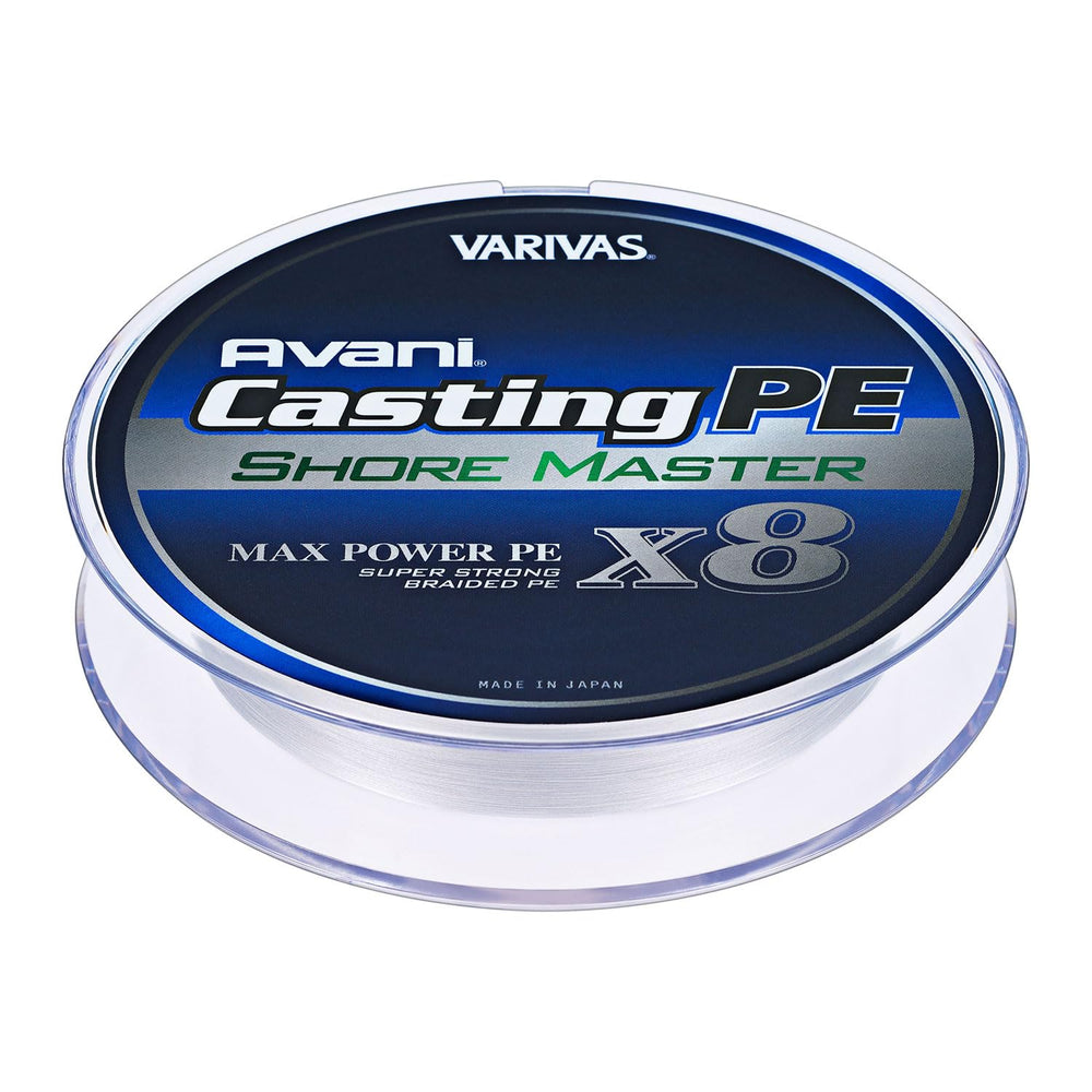 VARIVAS Avani casting PE line coating closeup highlights fluoride-resin for longer casts.