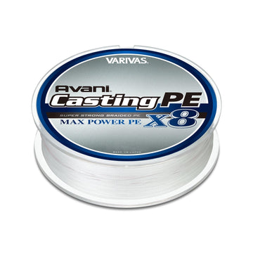 Varivas Avani Casting PE Max Power X8 line with coating for smoother casting and protection.