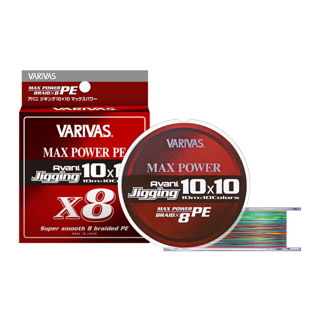 Varivas Avani Jigging 8-strand braided line close-up shows ultra-thin profile for jigging.
