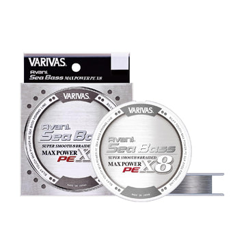 VARIVAS Avani Sea Bass Max Power PE x8 Stealth Gray closeup shows ultra-smooth, round braid for smooth casting.