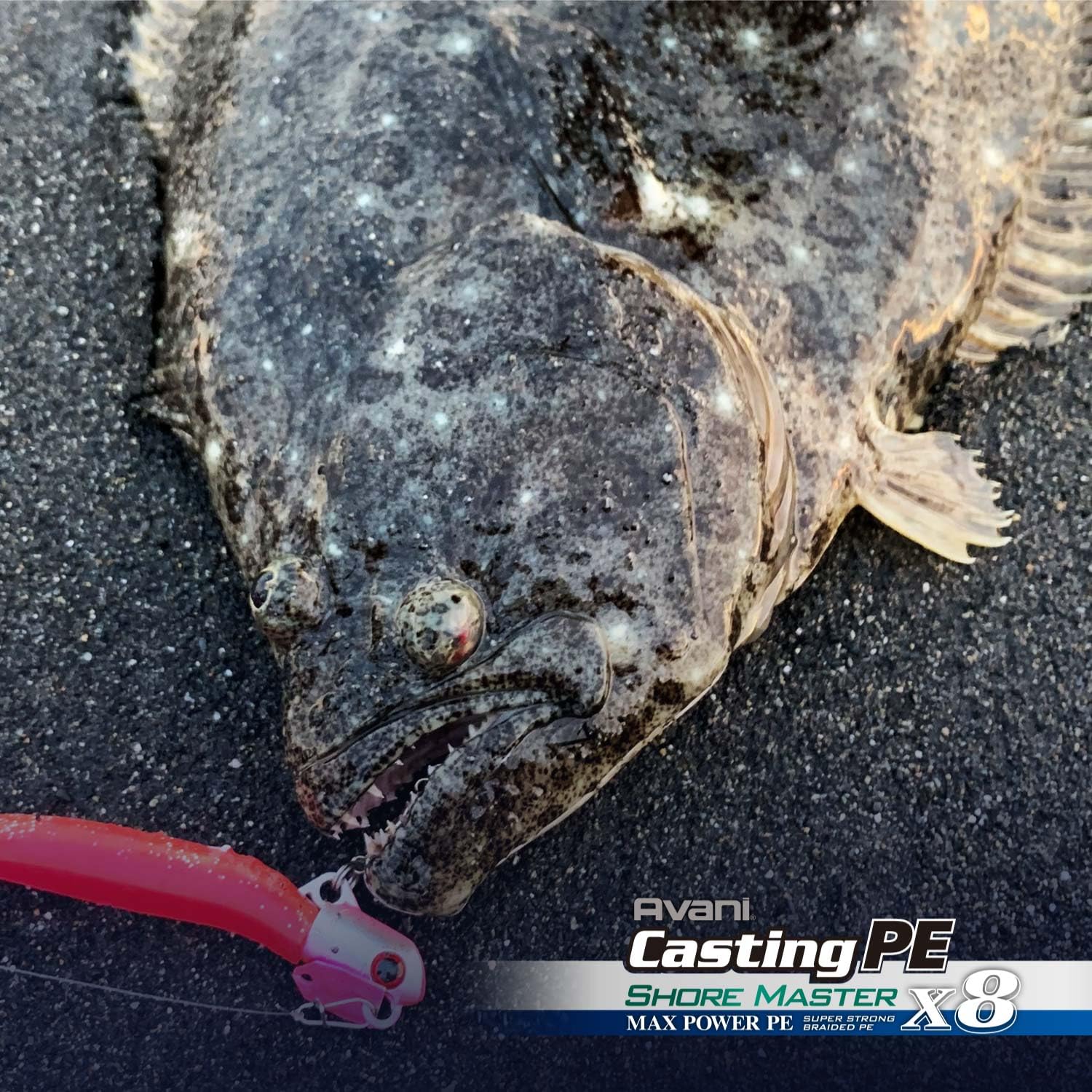 VARIVAS Avani white line closeup increases visibility during retrieves.