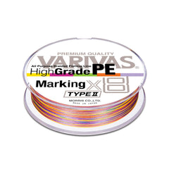 VARIVAS HighGrade PE x8 Marking Type II braided line on a 200m spool with 5-color markings