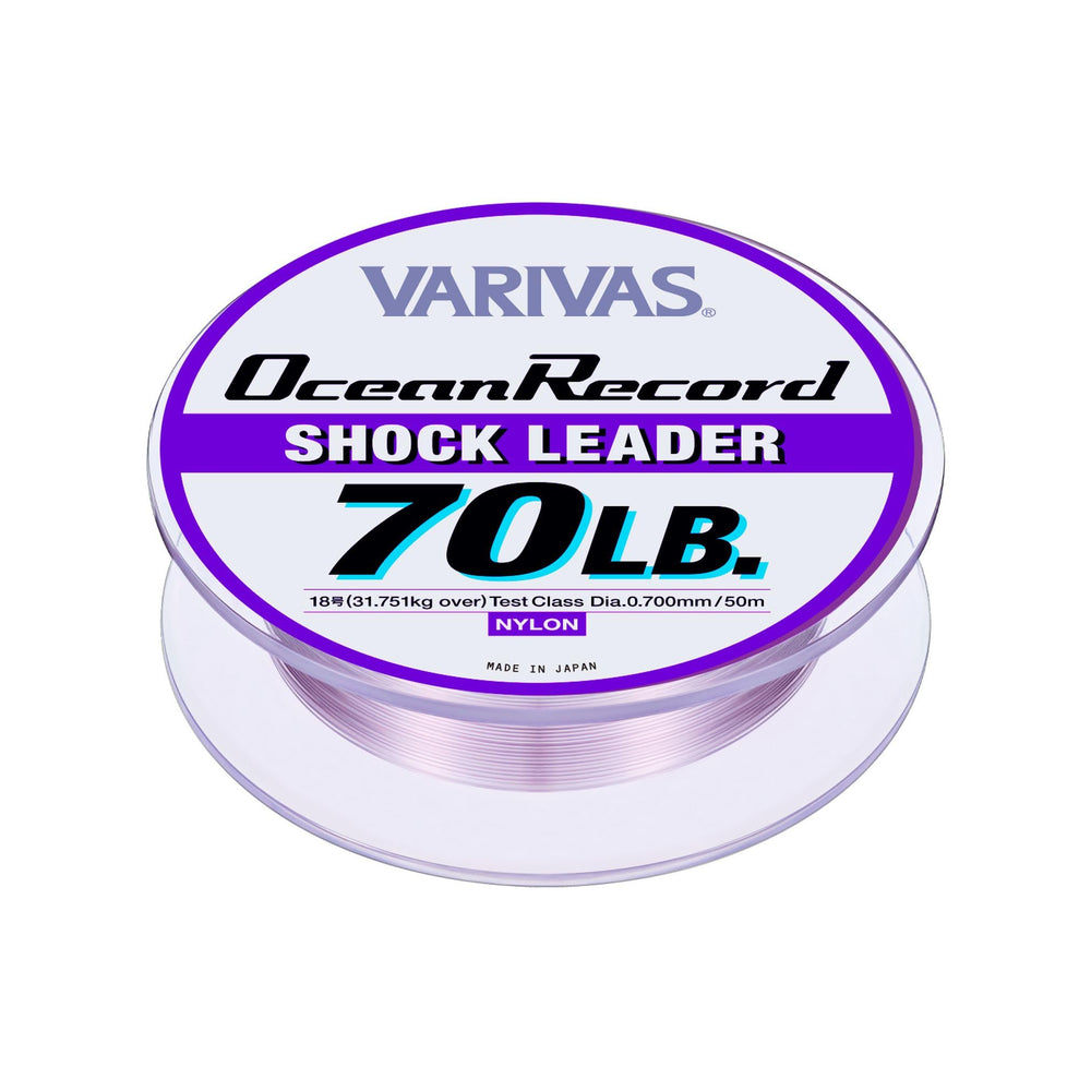 Close-up of 50m leader length with 70lb strength 18-02