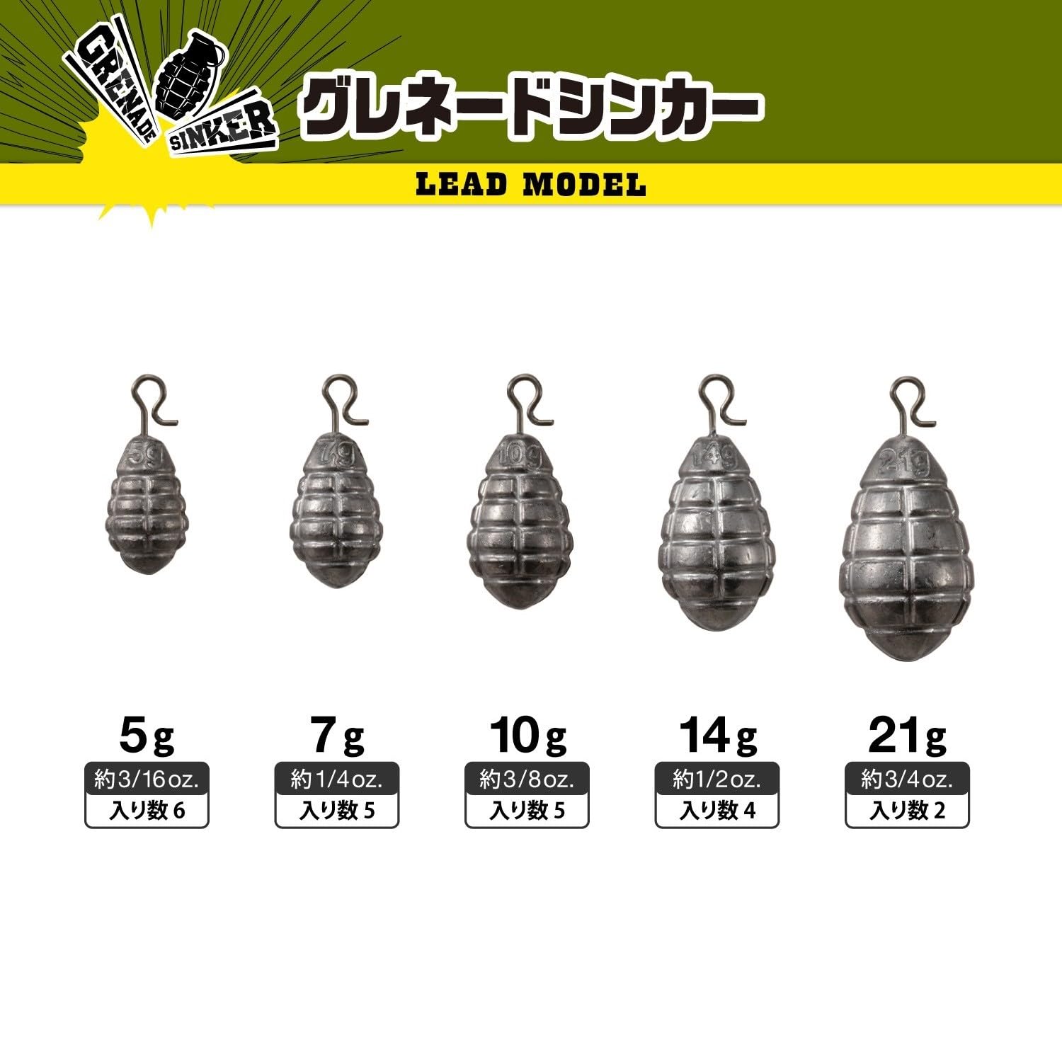 Close-up of Varivas Grenade Sinker with Quick Change System (QCS)