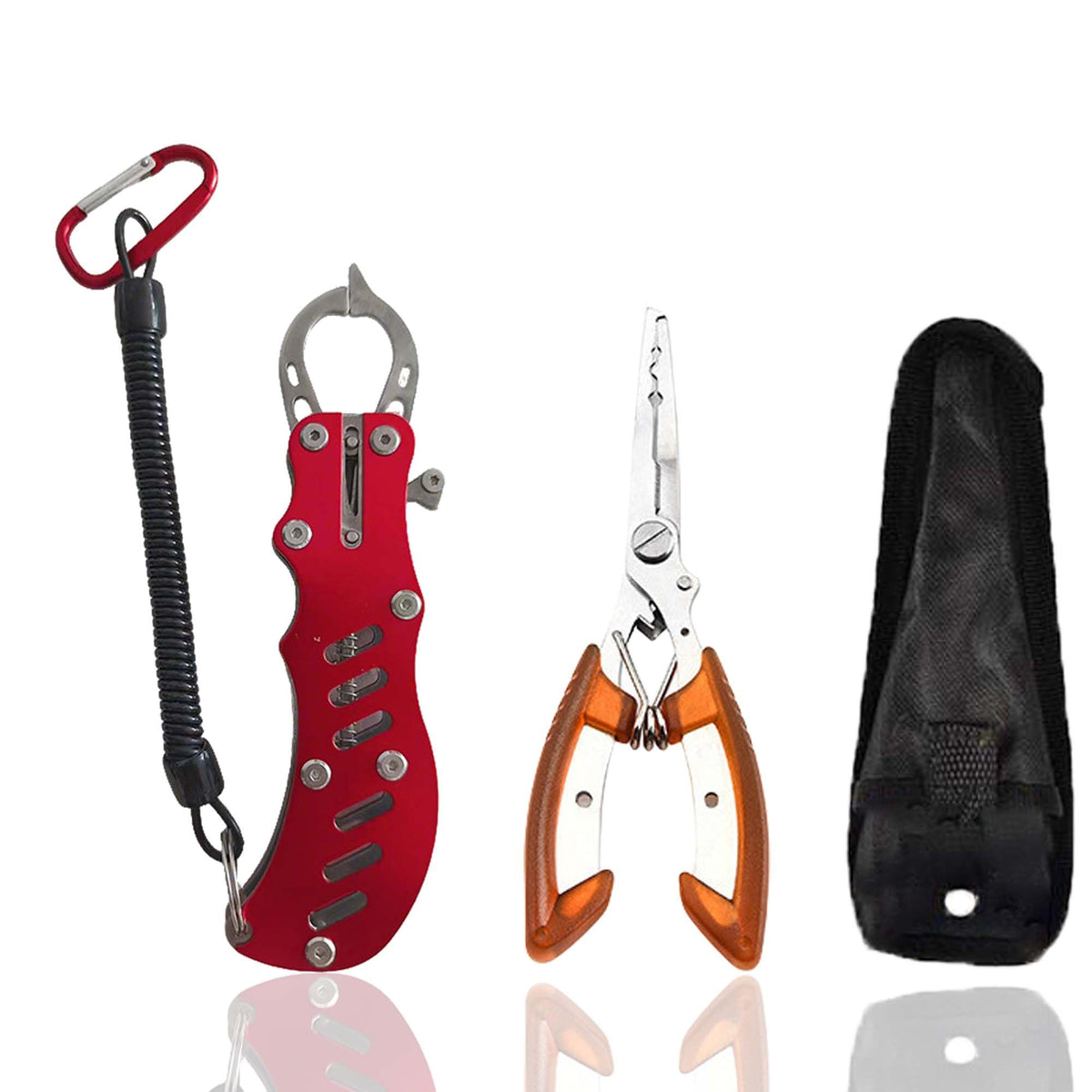 Vartin red Fish Lip Gripper Pliers with non-slip foam grip
