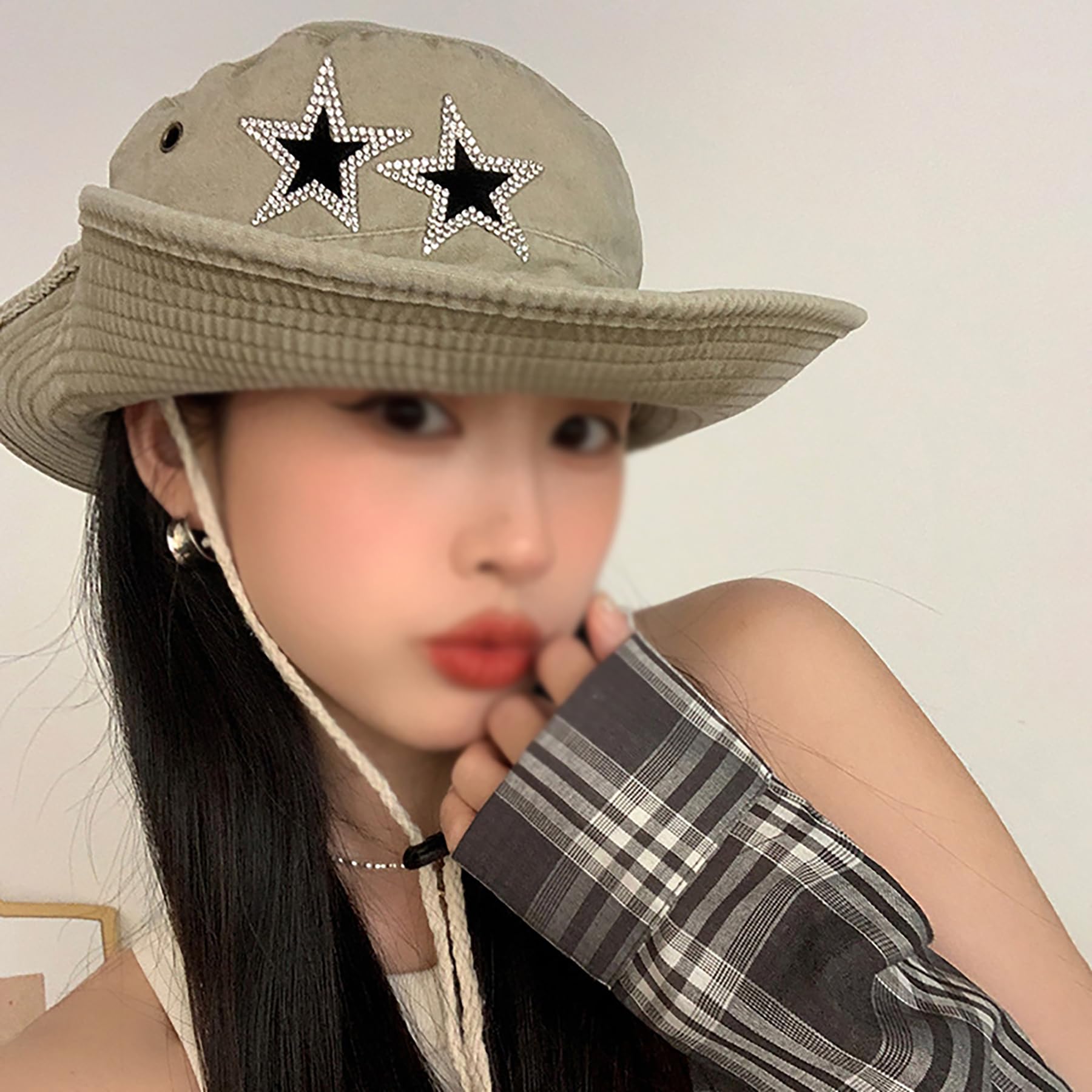 VASTLUCKY convertible brim hat blending bucket and cowboy styles