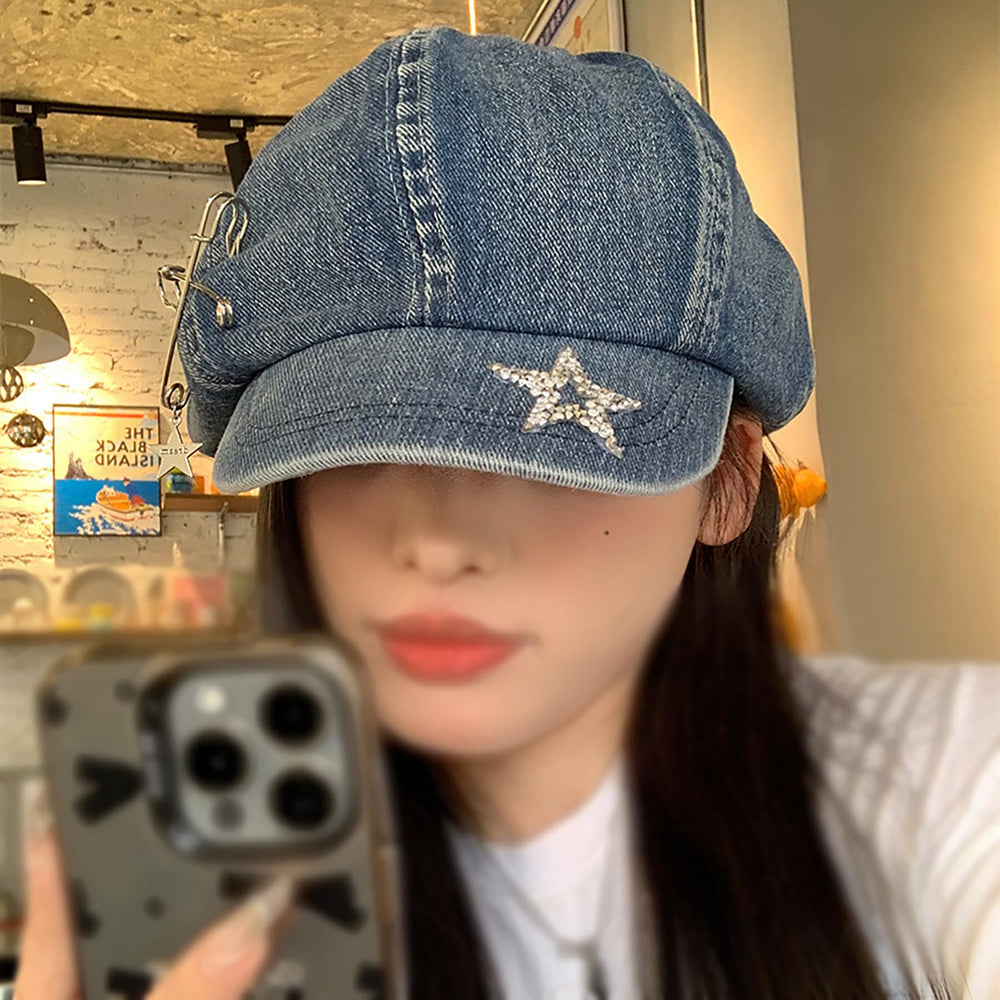 VASTLUCKY breathable denim texture hat suitable for festivals and travel