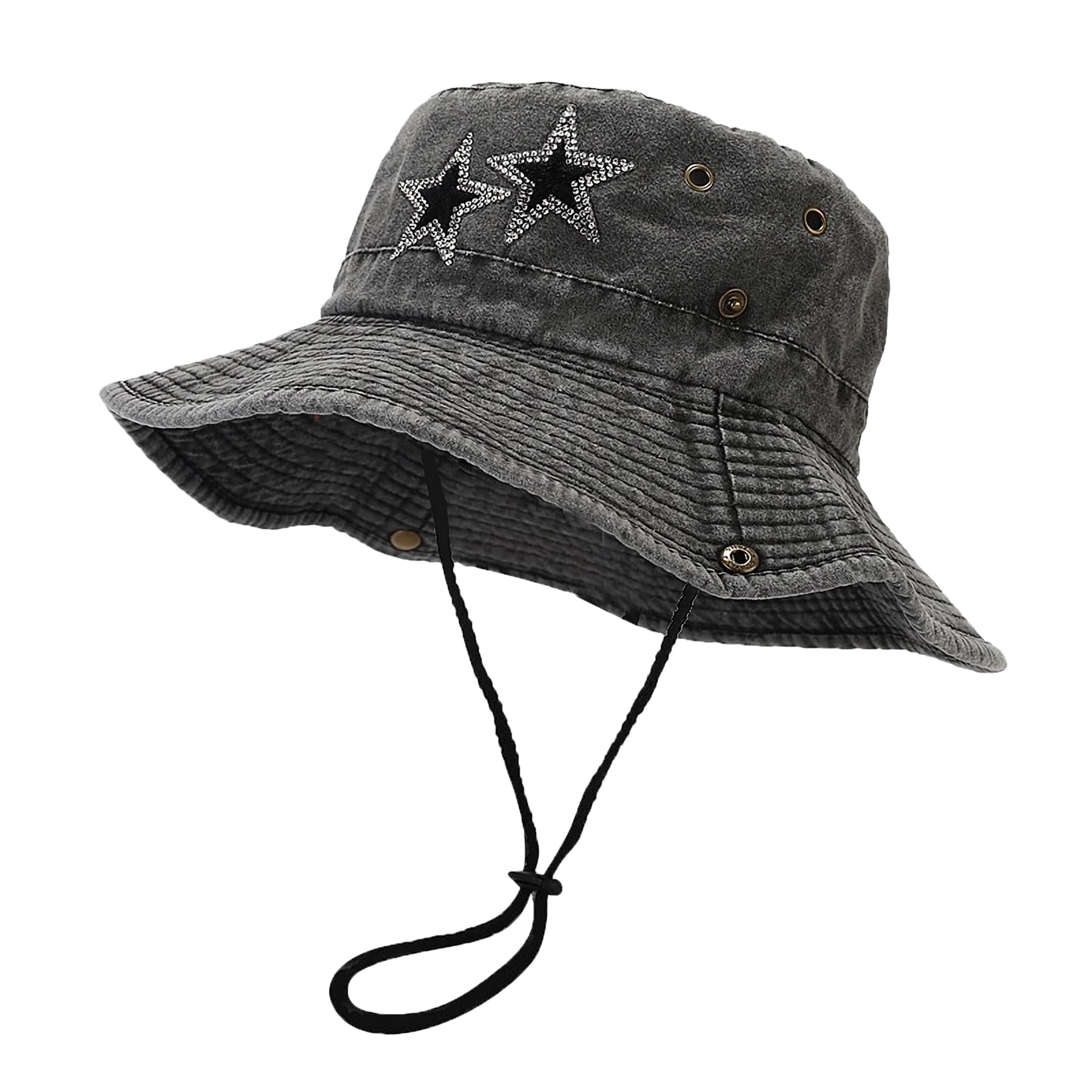 VASTLUCKY wide-brim denim hat keeps you cool during travel or hiking.