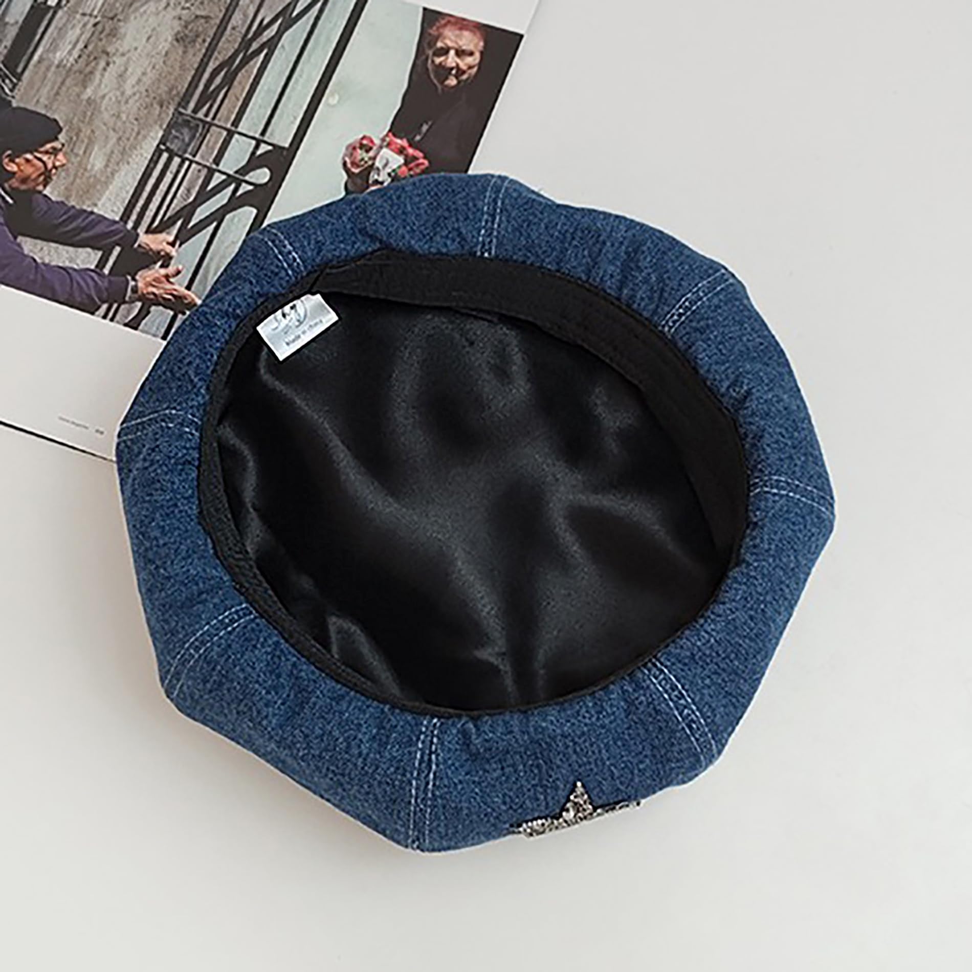 VASTLUCKY Y2K star rhinestone boonie hat suited for beach trips and outdoor adventures.