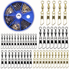 VATEICO 50PCS Fishing Barrel Swivel Snap Kit packaging and contents