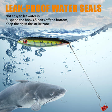 10-pack catfish floats mimicking threadfin shad