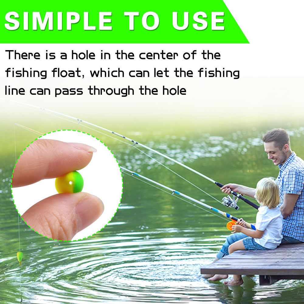 Center hole in foam float for fishing line