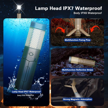 VATION LIGHTING reflective strips glow in the dark for higher visibility.