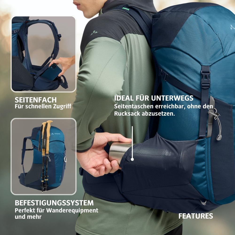 VAUDE Brenta 30 Eco Finish repels water and dirt