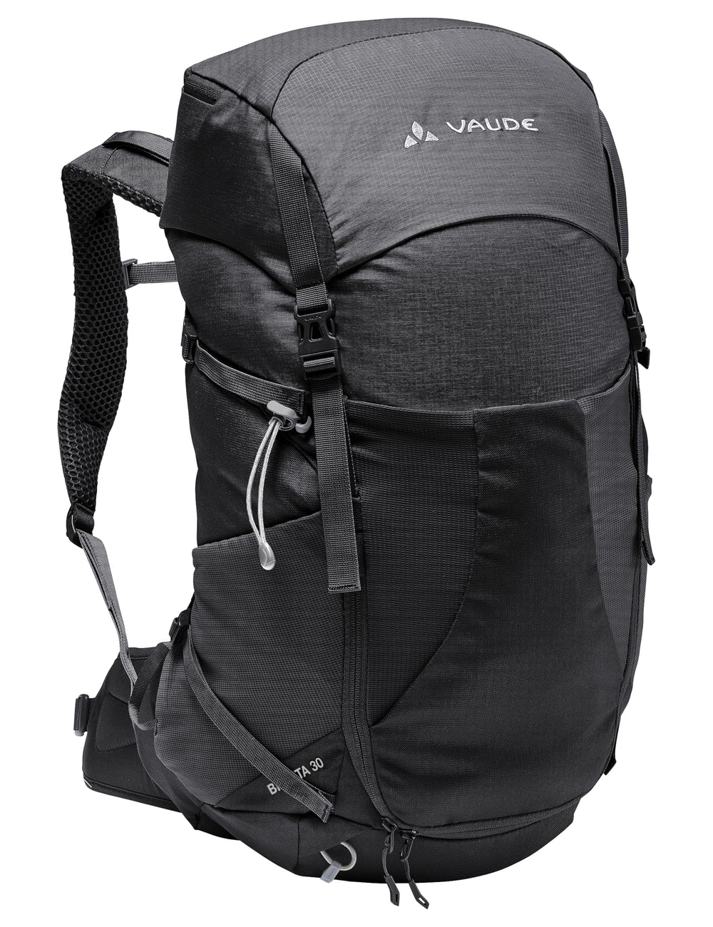 VAUDE Brenta 30 with ErgoShape straps for all-day hiking comfort.
