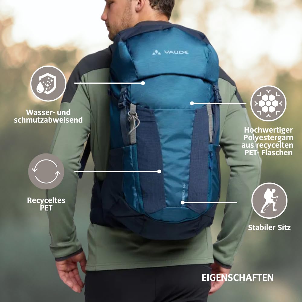 VAUDE Brenta 30 hip fins ensure secure load transfer