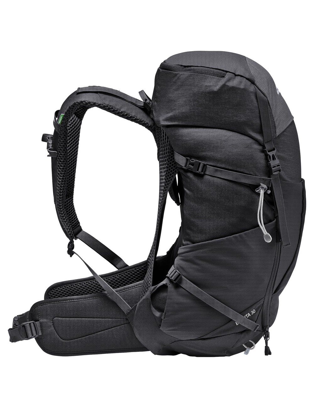 VAUDE Brenta 30 padded hip fins support stable weight distribution.