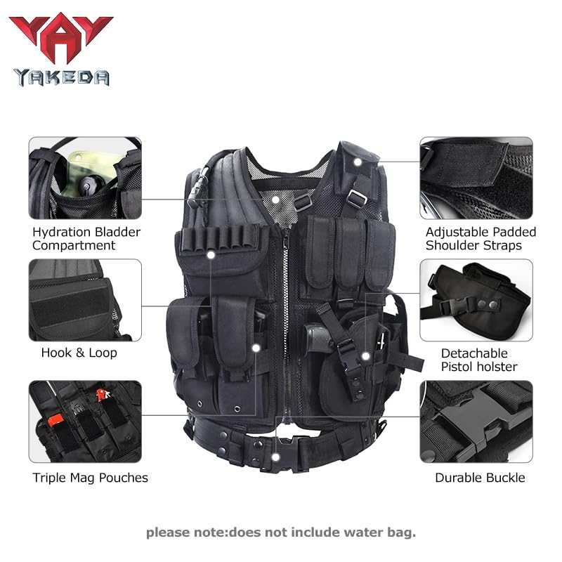 vAv YAKEDA tactical vest mesh-breathable close-up highlights cooling honeycomb design.