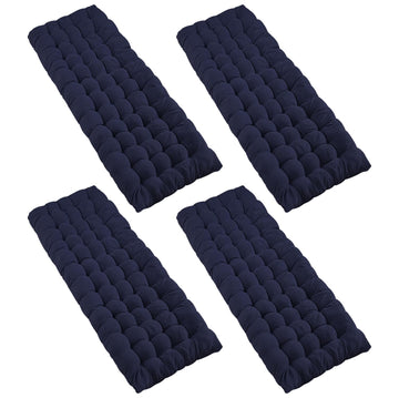 VaygWay blue camping cot pad mattress provides cushioned support on outdoor beds.