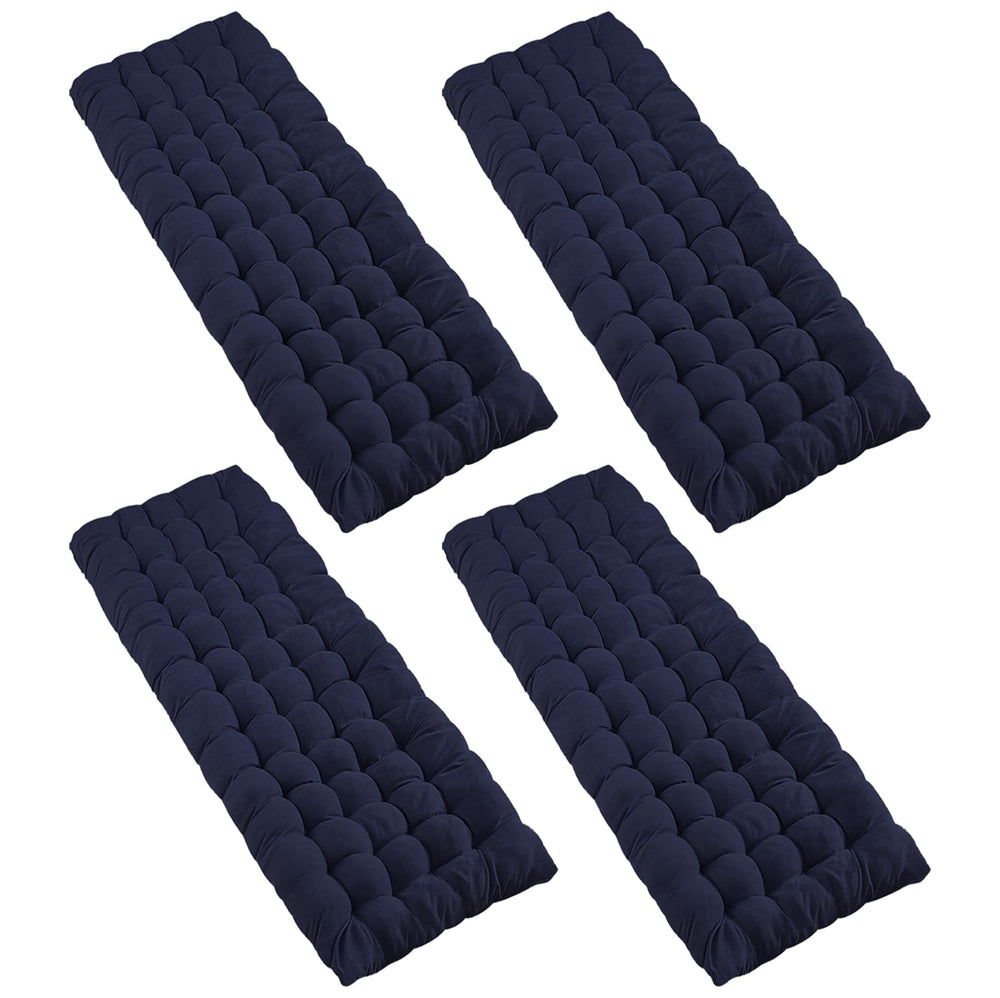 VaygWay blue camping cot pad mattress provides cushioned support on outdoor beds.
