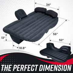 VaygWay car mattress back-seat fit shows secure, comfortable seating.