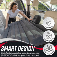 VaygWay inflated car mattress inside vehicle shows full support