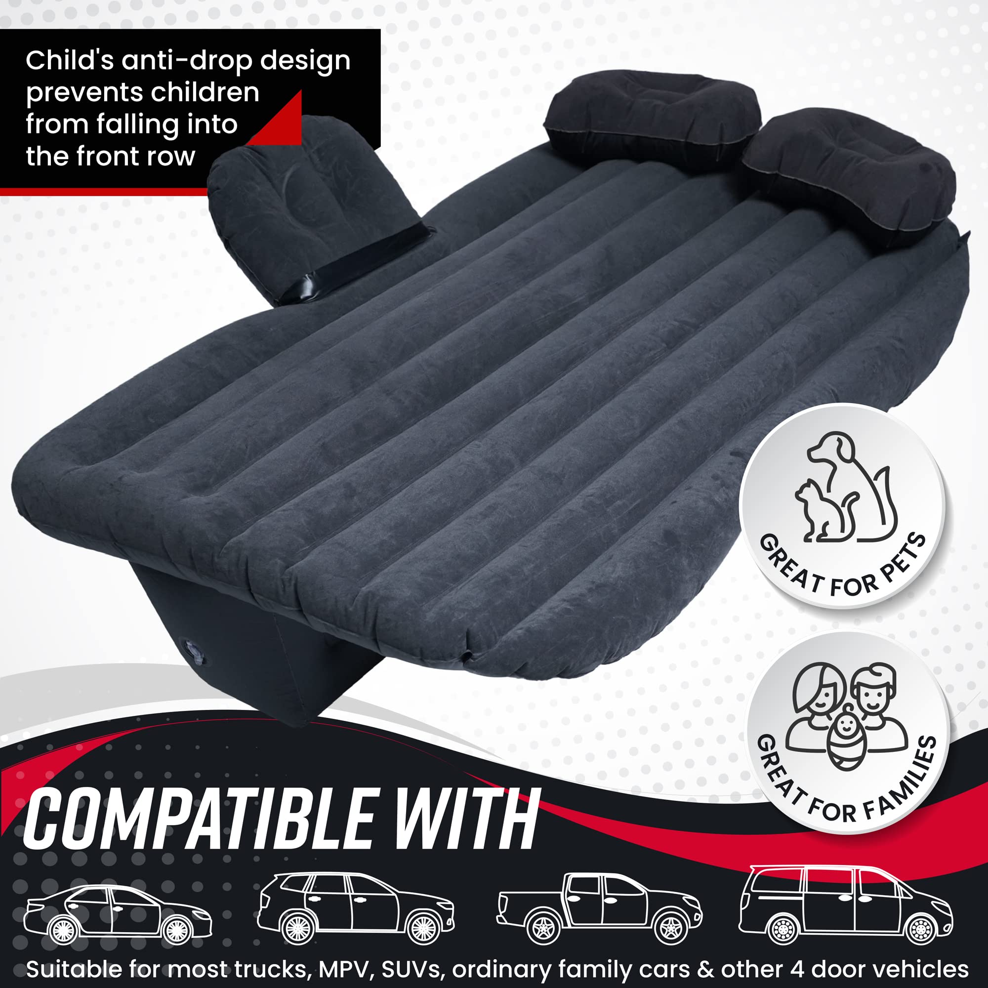 VaygWay multi-purpose air mattress suits camping and road trips.