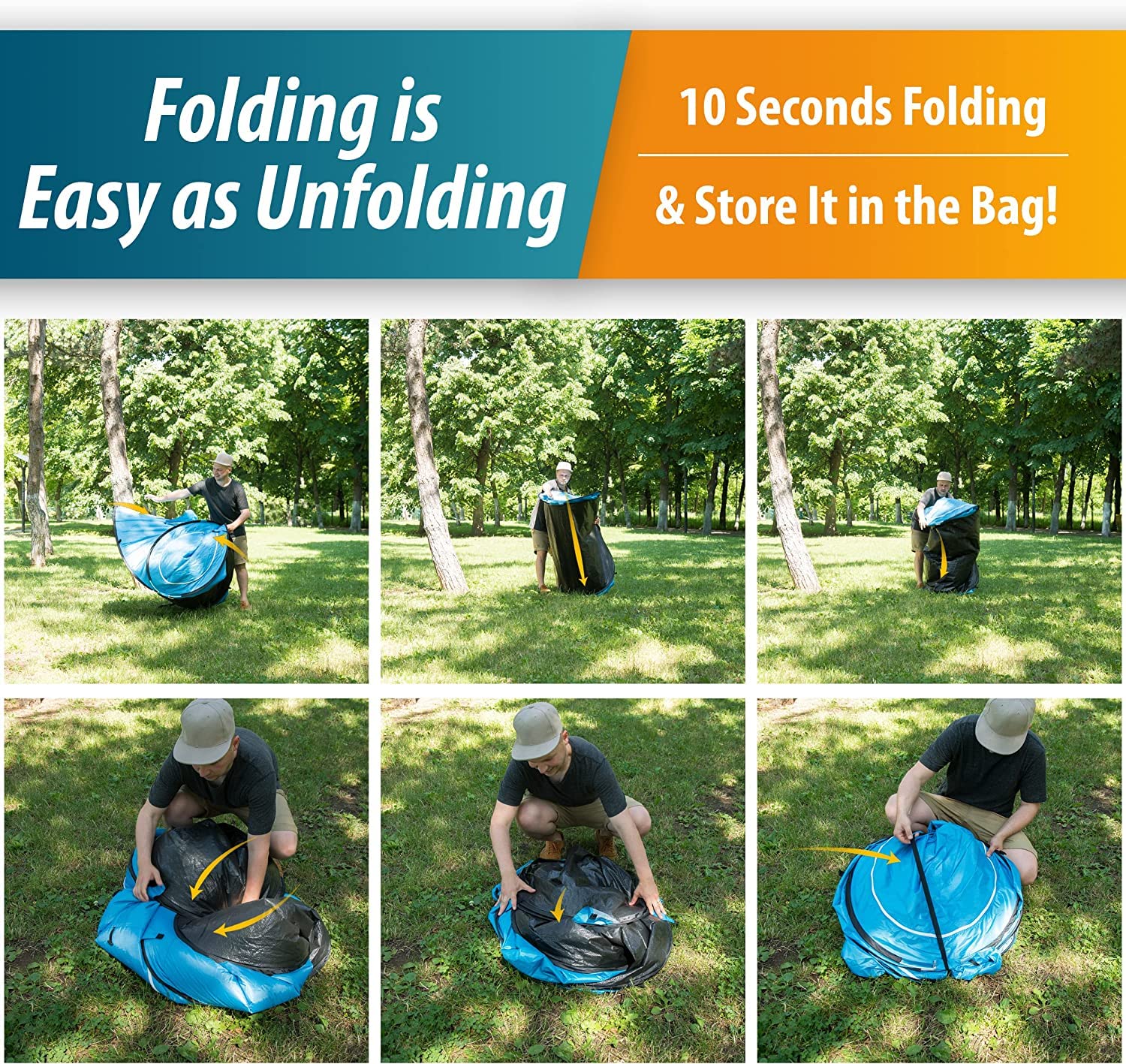 VaygWay pop-up cabana storage-travel-bag ready for easy transport.
