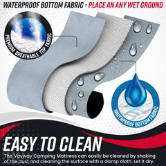 VaygWay waterproof bottom keeps moisture away on grass or damp ground.