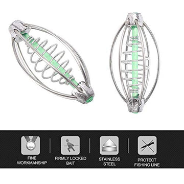 Spring bait thrower with pendant bead